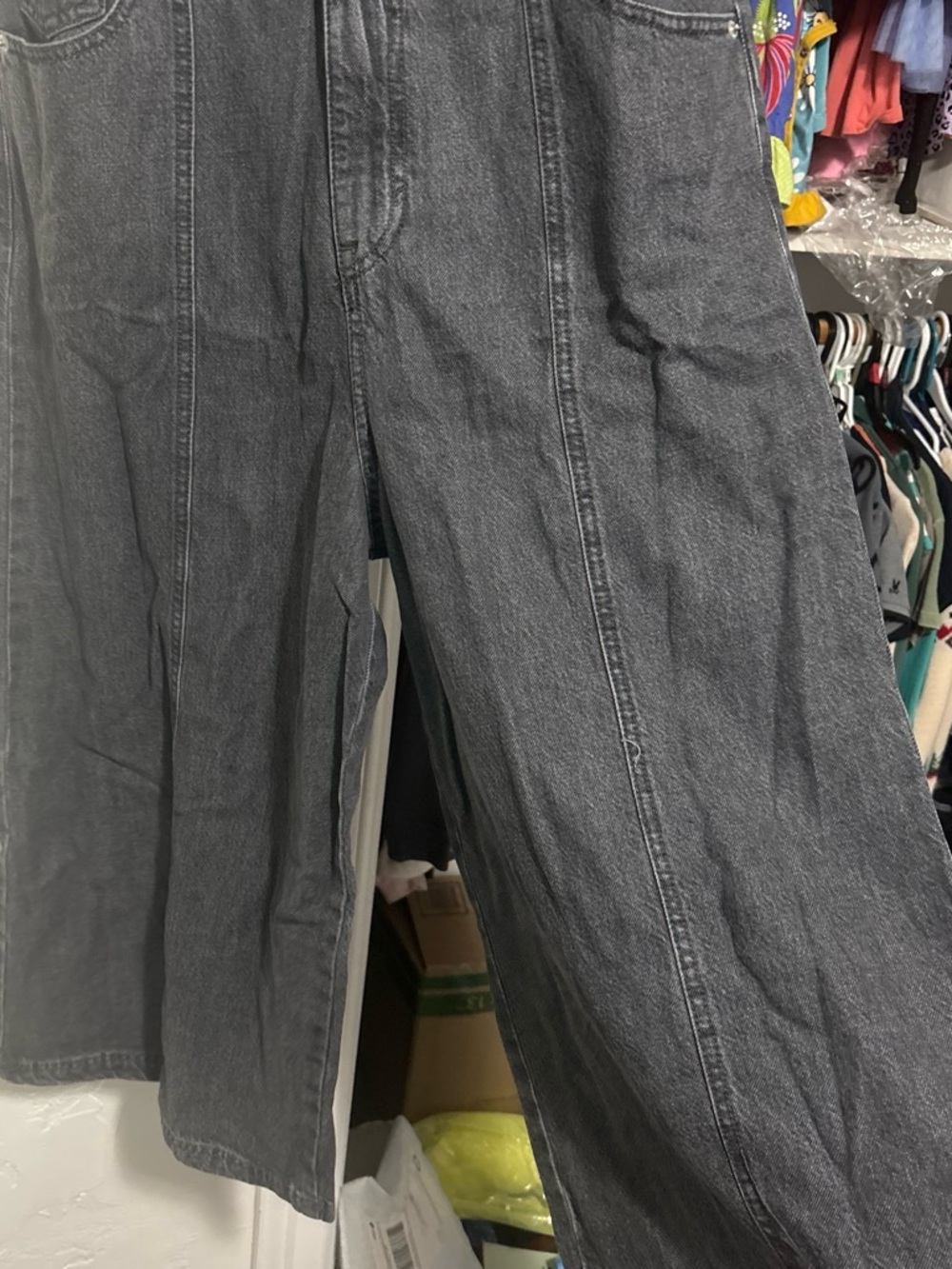 Universal Thread Washed Black Denim Jumpsuit - Picture 2 of 6
